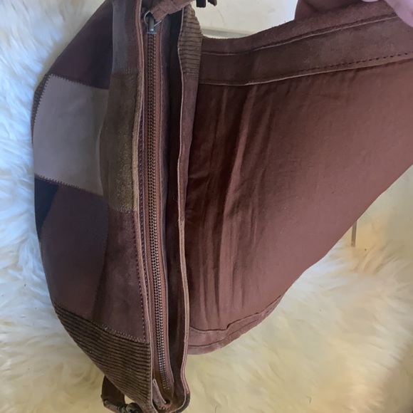 🔥🔥Free People 🔥🔥Prague Patchwork Messenger Bag Purse Leather Suede - Picture 14 of 16